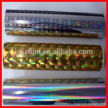 pet metallized thermal lamination films/hologram thermal lamination film/bopp lamination film